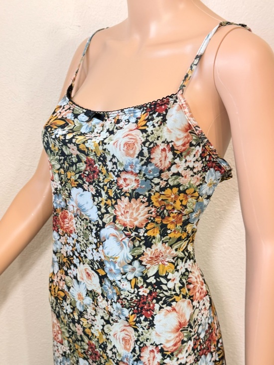 Floral Spaghetti-Strap Summer Dress - Black Multi - Picture 7 of 11